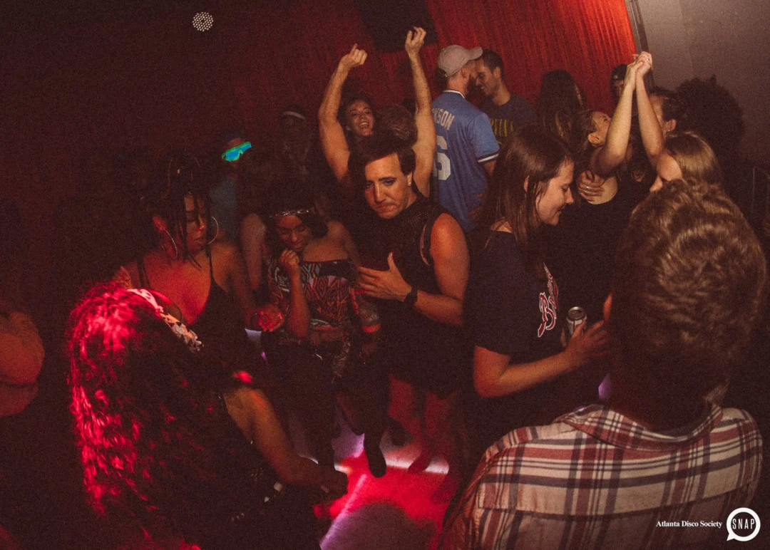 Atlanta Disco Society II at The Basement. East Atlanta. July 28, 2018. Kimber was the DJ. Photos by Stephanie Heath/Oh Snap.