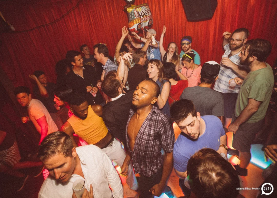 Atlanta Disco Society II at The Basement. East Atlanta. July 28, 2018. Kimber was the DJ. Photos by Stephanie Heath/Oh Snap.