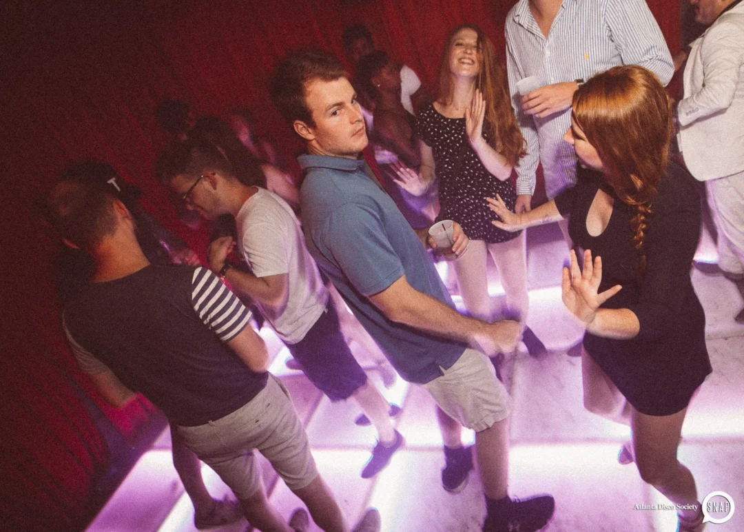 Atlanta Disco Society II at The Basement. East Atlanta. July 28, 2018. Kimber was the DJ. Photos by Stephanie Heath/Oh Snap.