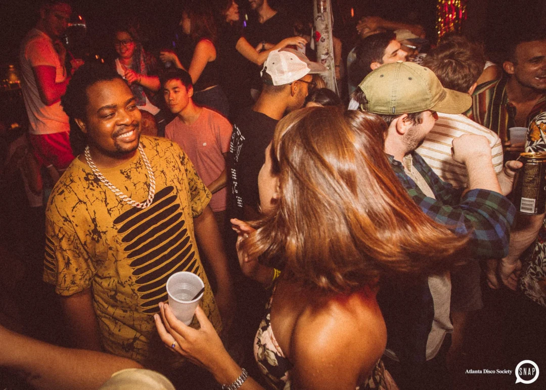 Atlanta Disco Society II at The Basement. East Atlanta. July 28, 2018. Kimber was the DJ. Photos by Stephanie Heath/Oh Snap.
