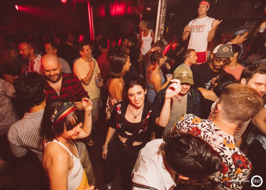 Atlanta Disco Society II at The Basement. East Atlanta. July 28, 2018. Kimber was the DJ. Photos by Stephanie Heath/Oh Snap.