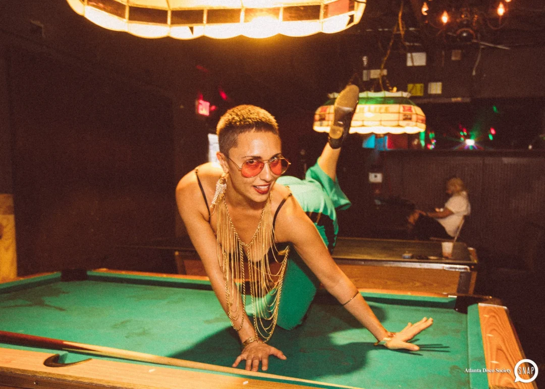 Atlanta Disco Society II at The Basement. East Atlanta. July 28, 2018. Kimber was the DJ. Photos by Stephanie Heath/Oh Snap.
