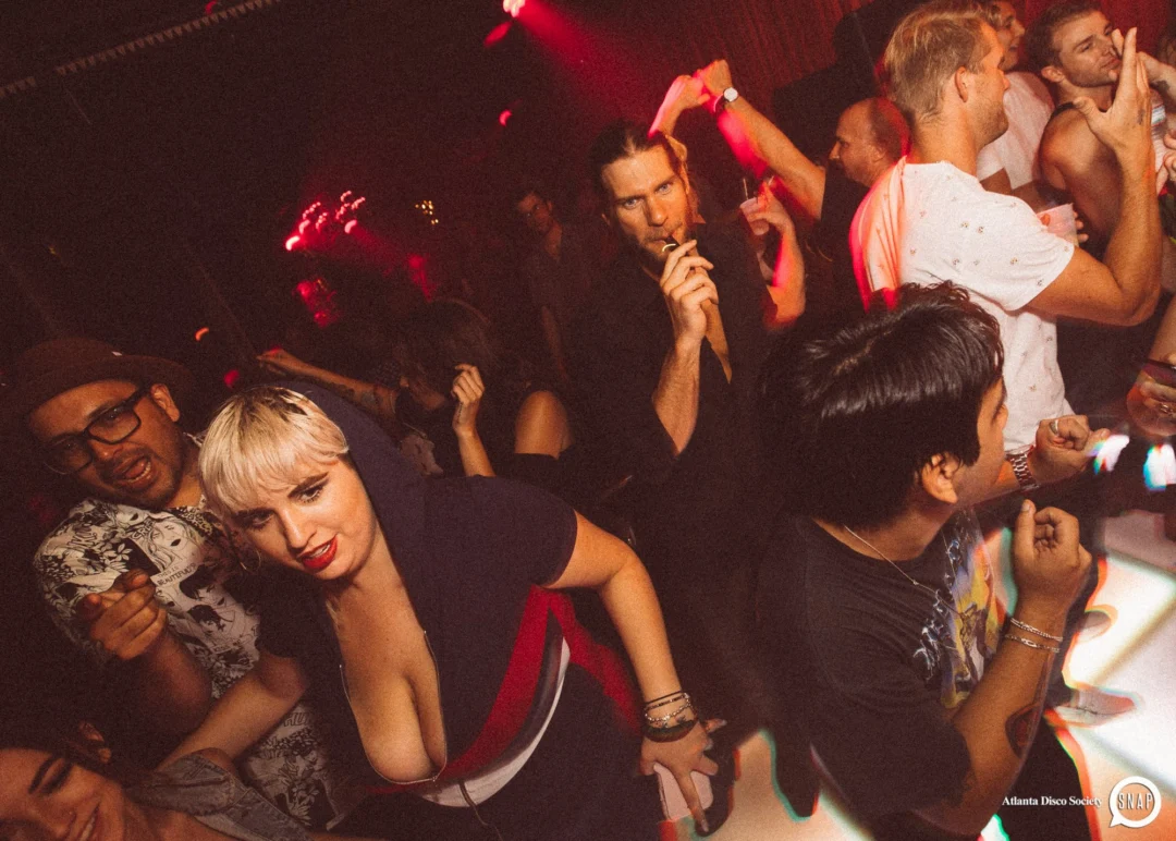 Atlanta Disco Society II at The Basement. East Atlanta. July 28, 2018. Kimber was the DJ. Photos by Stephanie Heath/Oh Snap.