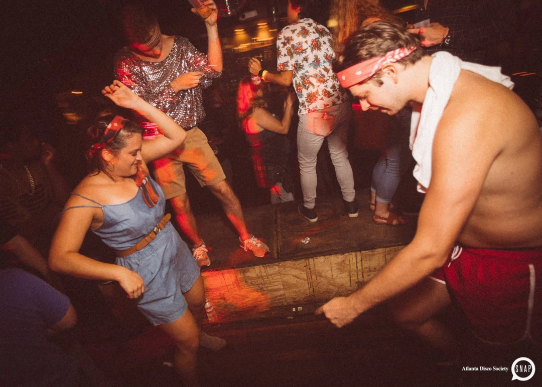 Atlanta Disco Society II at The Basement. East Atlanta. July 28, 2018. Kimber was the DJ. Photos by Stephanie Heath/Oh Snap.