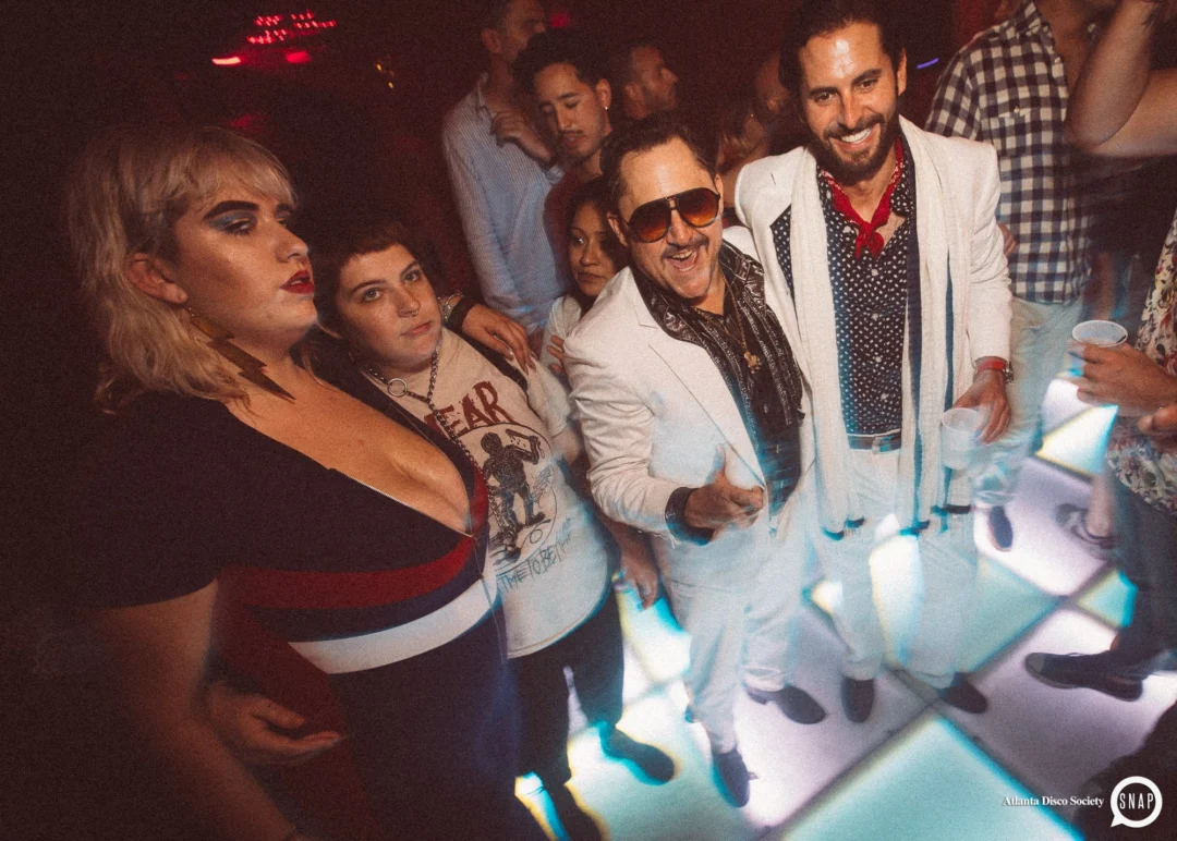 Atlanta Disco Society II at The Basement. East Atlanta. July 28, 2018. Kimber was the DJ. Photos by Stephanie Heath/Oh Snap.