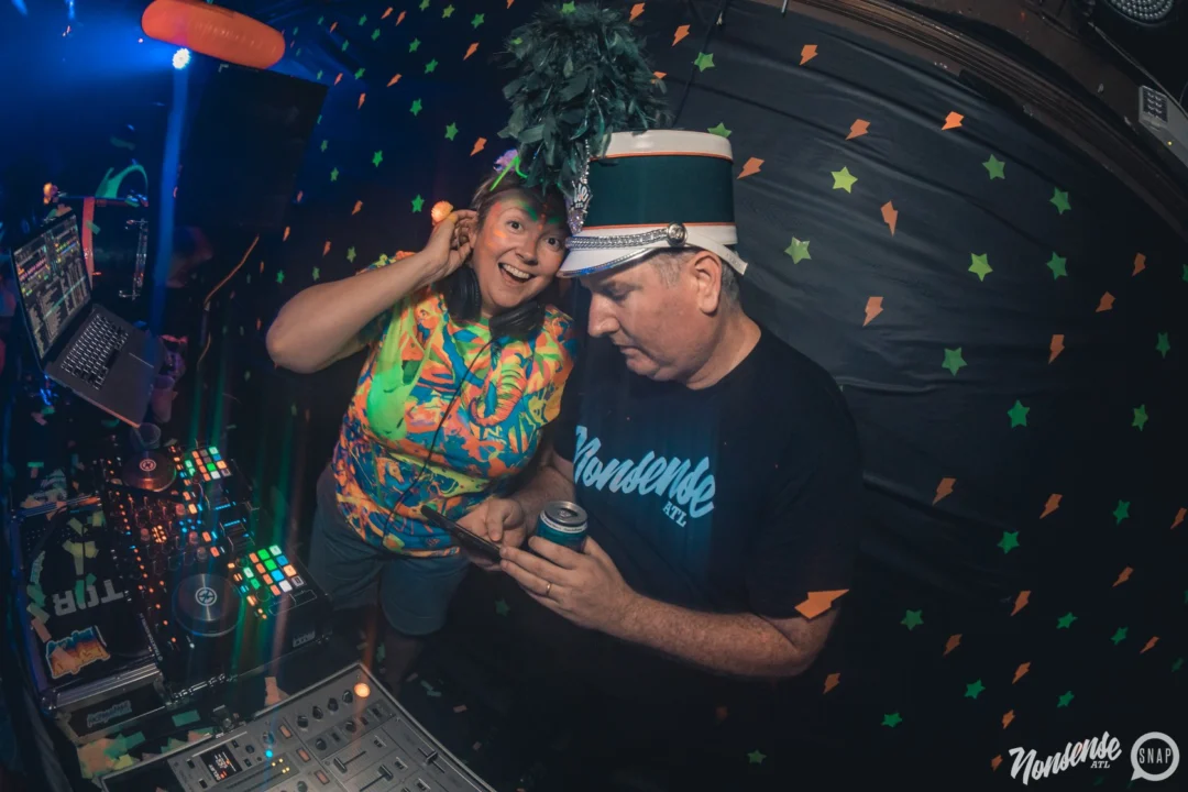 Nonsense GLOW Dance Party. July 2018. We glowed. We got ridiculous. Kimber was the DJ. Photos by Fabeaux/Oh Snap.