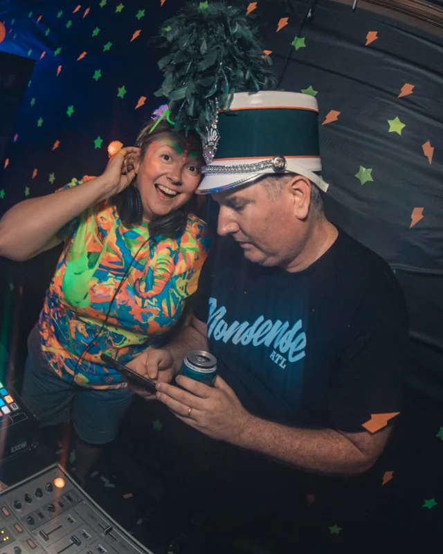 Nonsense GLOW Dance Party. July 2018. We glowed. We got ridiculous. Kimber was the DJ. Photos by Fabeaux/Oh Snap.