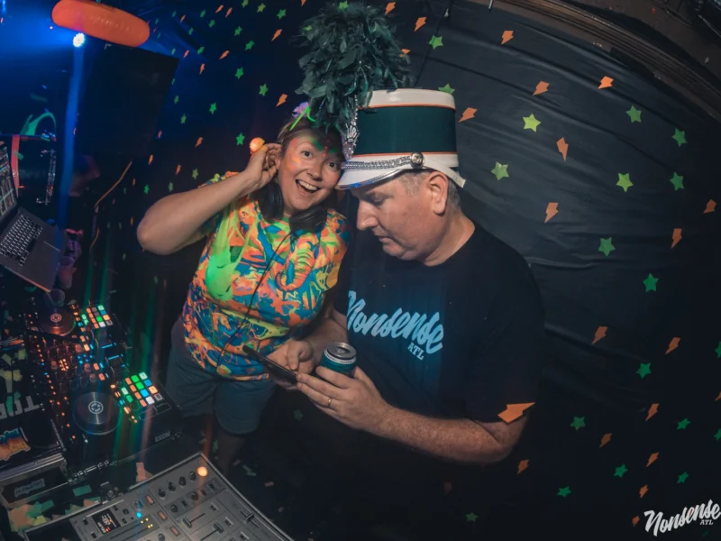 Nonsense GLOW Dance Party. July 2018. We glowed. We got ridiculous. Kimber was the DJ. Photos by Fabeaux/Oh Snap.
