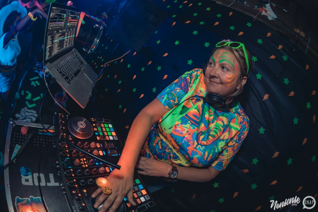 Nonsense GLOW Dance Party. July 2018. We glowed. We got ridiculous. Kimber was the DJ. Photos by Fabeaux/Oh Snap.
