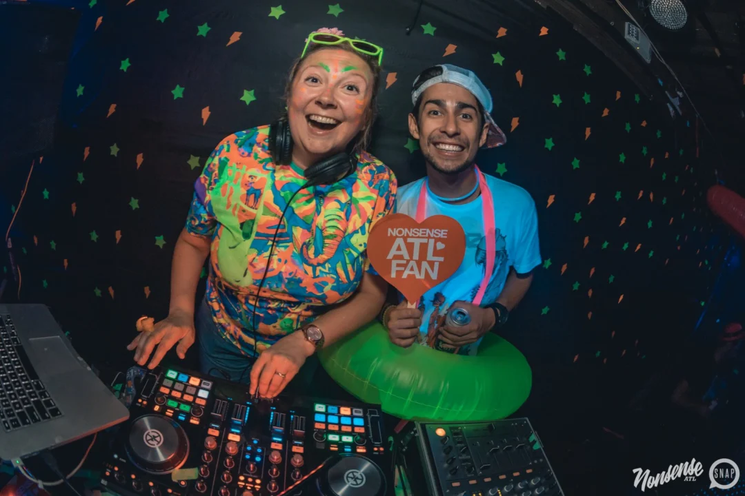 Nonsense GLOW Dance Party. July 2018. We glowed. We got ridiculous. Kimber was the DJ. Photos by Fabeaux/Oh Snap.
