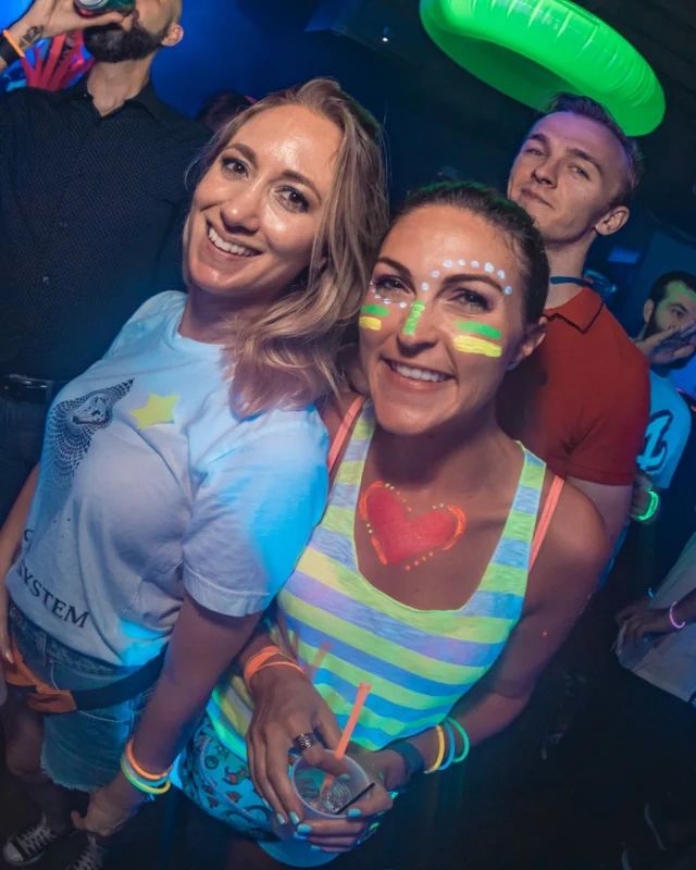 Nonsense GLOW Dance Party. July 2018. We glowed. We got ridiculous. Kimber was the DJ. Photos by Fabeaux/Oh Snap.