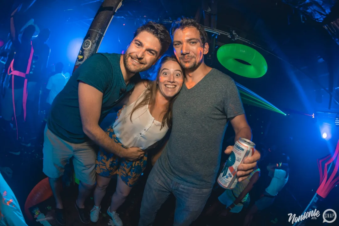 Nonsense GLOW Dance Party. July 2018. We glowed. We got ridiculous. Kimber was the DJ. Photos by Fabeaux/Oh Snap.