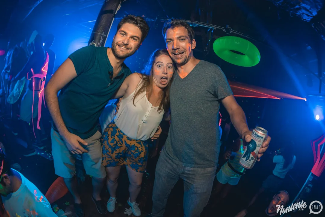 Nonsense GLOW Dance Party. July 2018. We glowed. We got ridiculous. Kimber was the DJ. Photos by Fabeaux/Oh Snap.