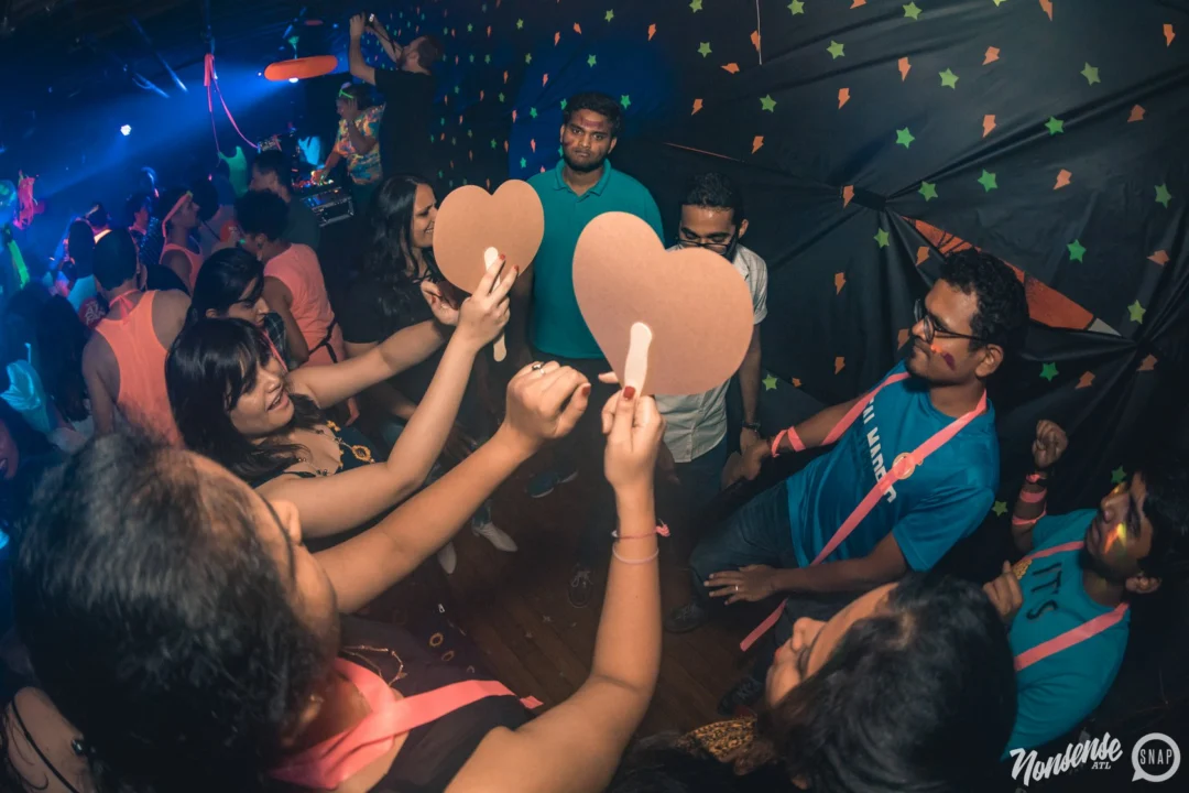 Nonsense GLOW Dance Party. July 2018. We glowed. We got ridiculous. Kimber was the DJ. Photos by Fabeaux/Oh Snap.