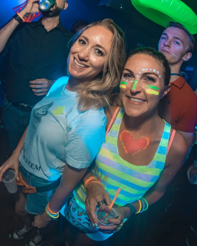Nonsense GLOW Dance Party. July 2018. We glowed. We got ridiculous. Kimber was the DJ. Photos by Fabeaux/Oh Snap.