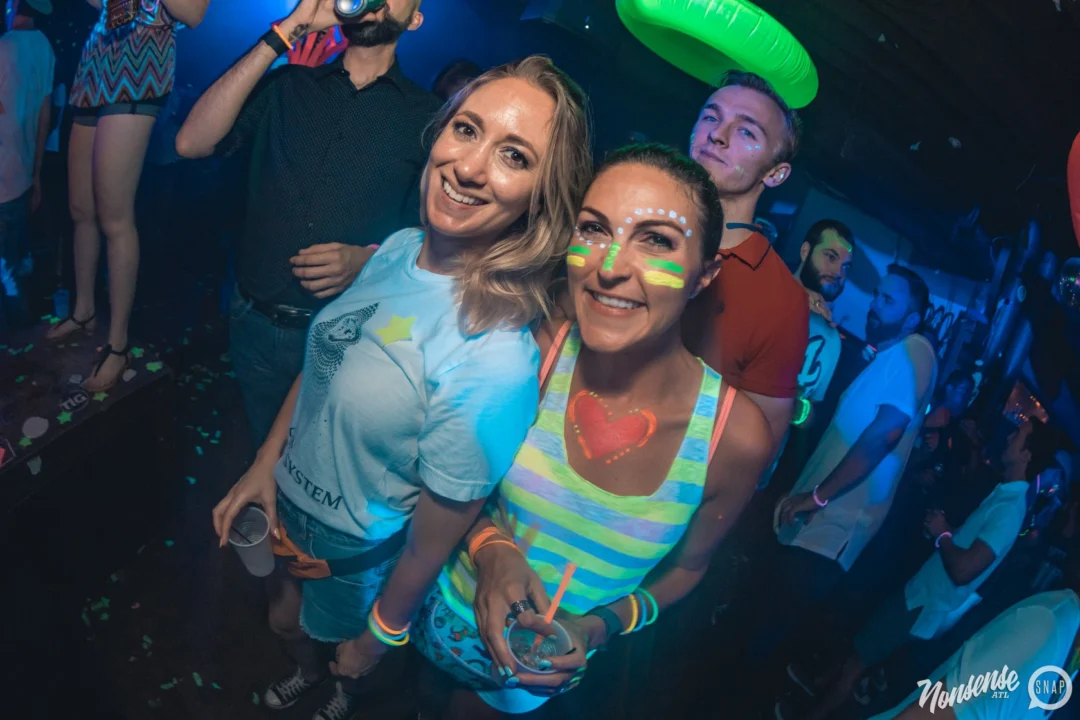 Nonsense GLOW Dance Party. July 2018. We glowed. We got ridiculous. Kimber was the DJ. Photos by Fabeaux/Oh Snap.