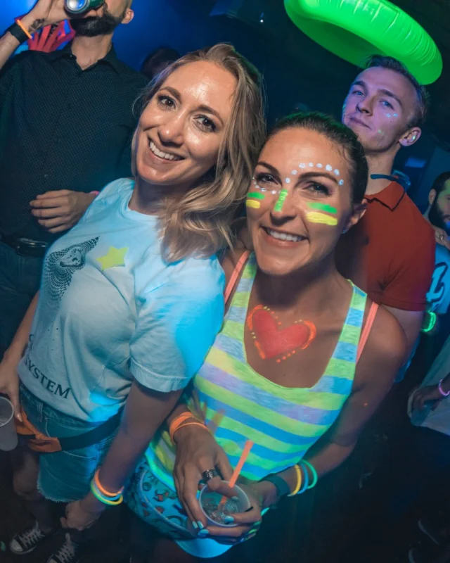 Nonsense GLOW Dance Party. July 2018. We glowed. We got ridiculous. Kimber was the DJ. Photos by Fabeaux/Oh Snap.