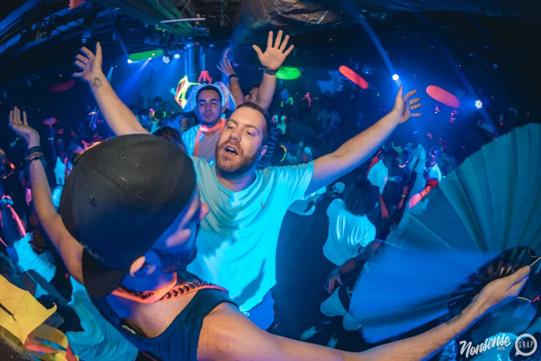 Nonsense GLOW Dance Party. July 2018. We glowed. We got ridiculous. Kimber was the DJ. Photos by Fabeaux/Oh Snap.