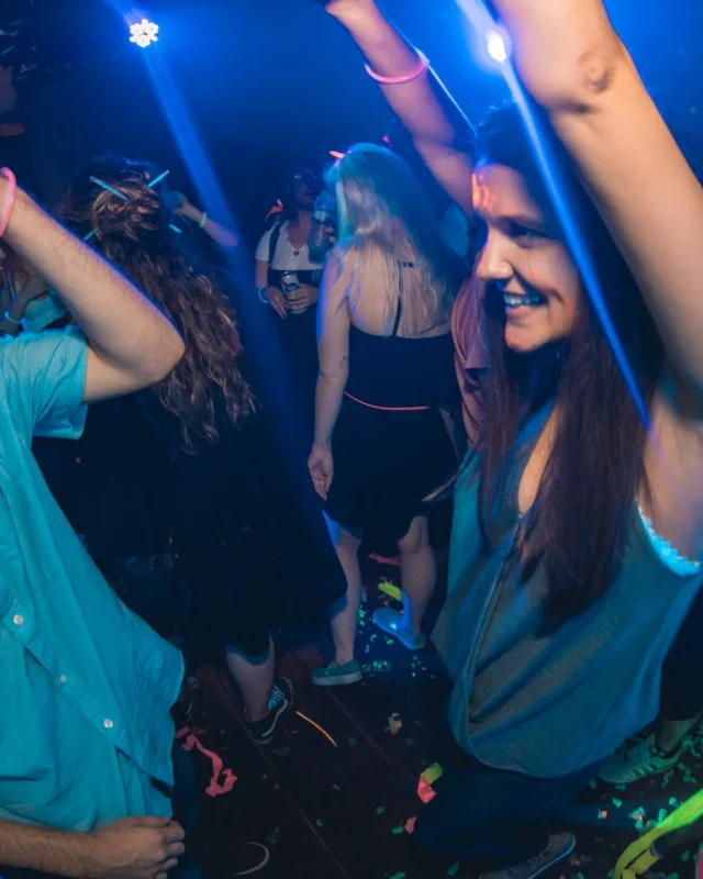 Nonsense GLOW Dance Party. July 2018. We glowed. We got ridiculous. Kimber was the DJ. Photos by Fabeaux/Oh Snap.