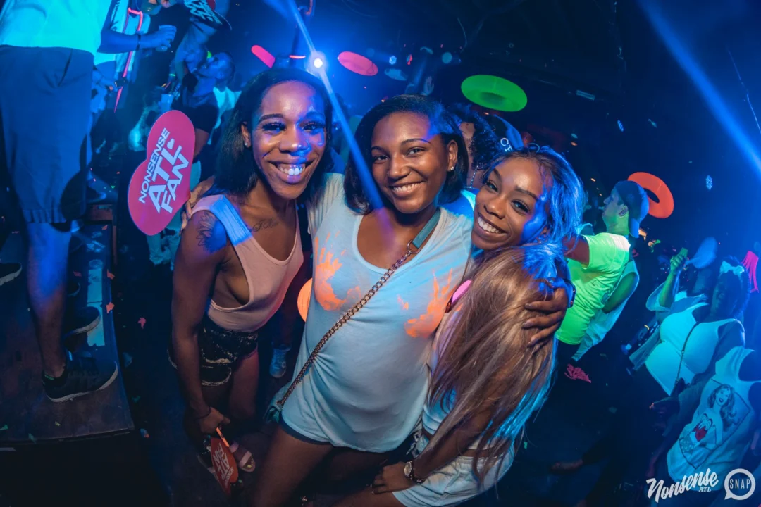 Nonsense GLOW Dance Party. July 2018. We glowed. We got ridiculous. Kimber was the DJ. Photos by Fabeaux/Oh Snap.