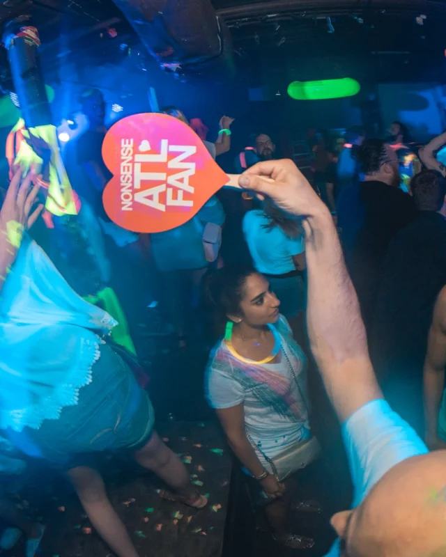 Nonsense GLOW Dance Party. July 2018. We glowed. We got ridiculous. Kimber was the DJ. Photos by Fabeaux/Oh Snap.
