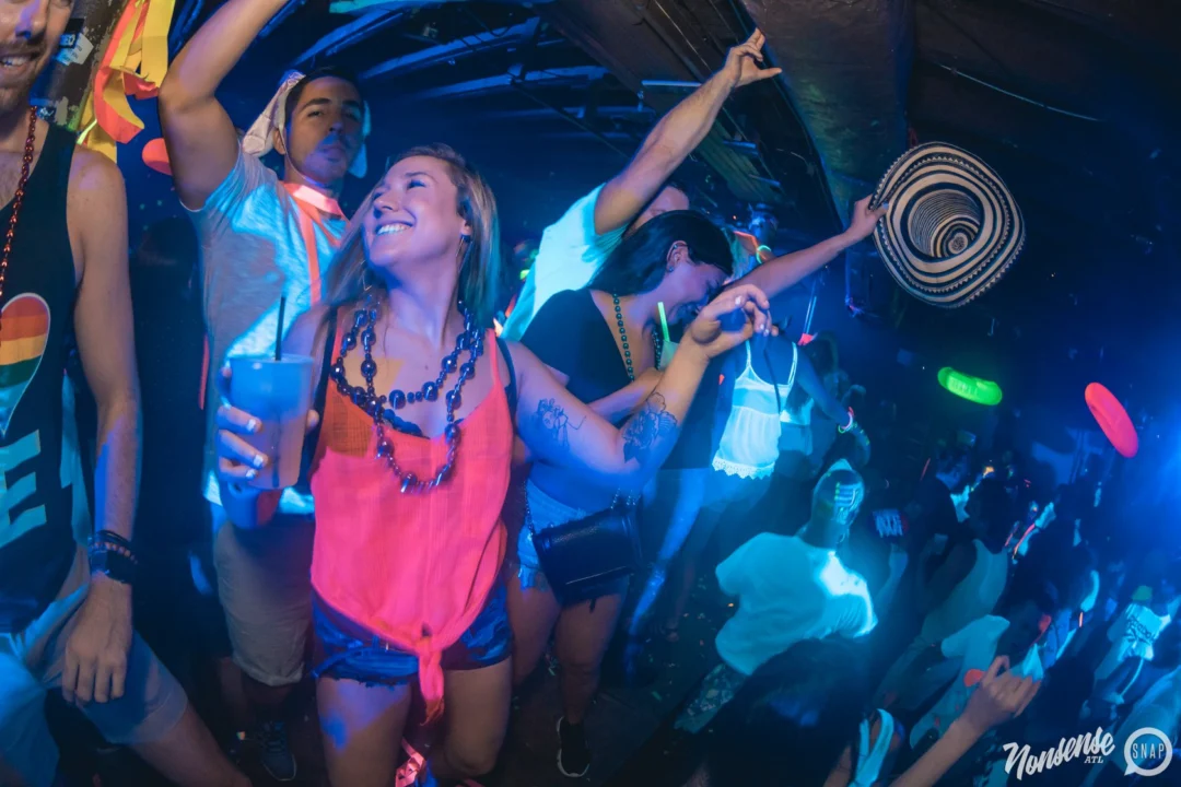 Nonsense GLOW Dance Party. July 2018. We glowed. We got ridiculous. Kimber was the DJ. Photos by Fabeaux/Oh Snap.