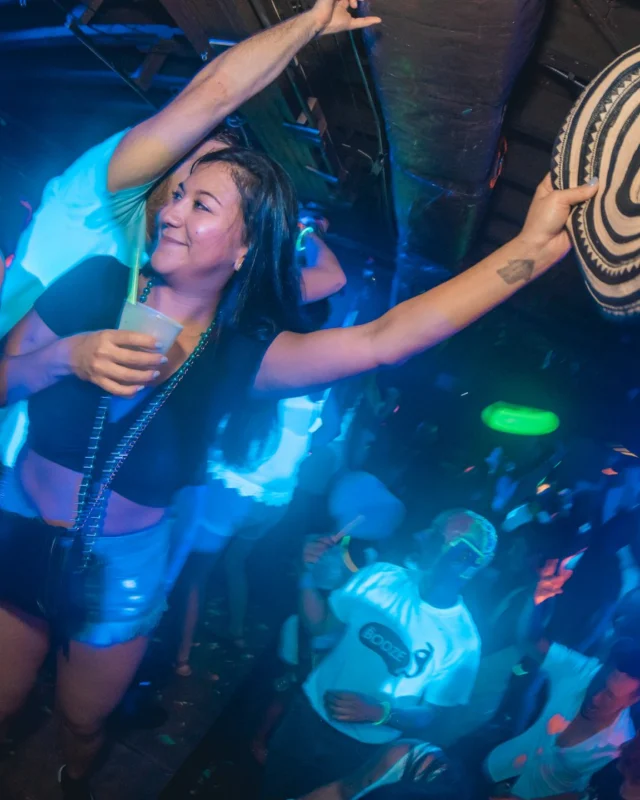 Nonsense GLOW Dance Party. July 2018. We glowed. We got ridiculous. Kimber was the DJ. Photos by Fabeaux/Oh Snap.