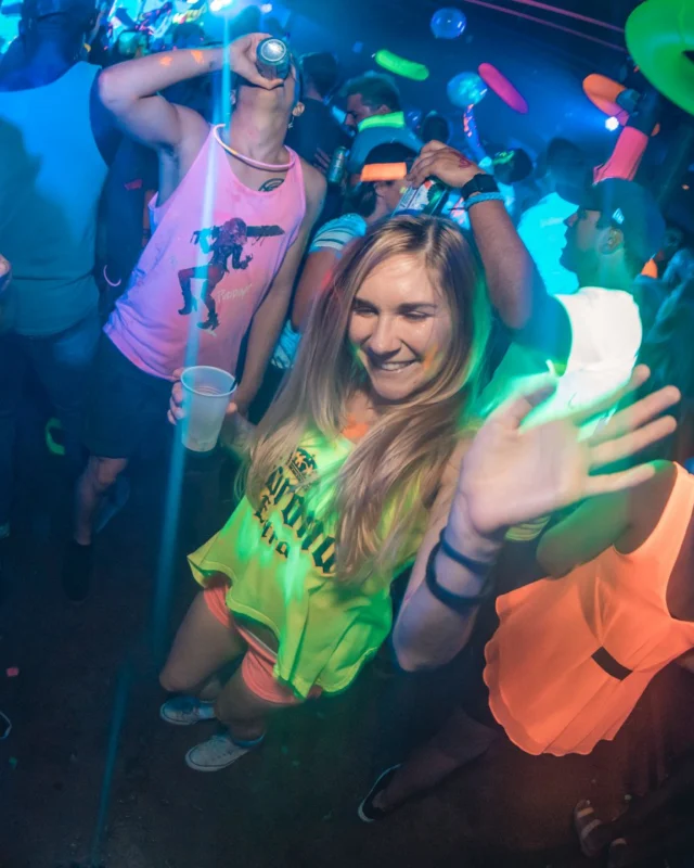 Nonsense GLOW Dance Party. July 2018. We glowed. We got ridiculous. Kimber was the DJ. Photos by Fabeaux/Oh Snap.