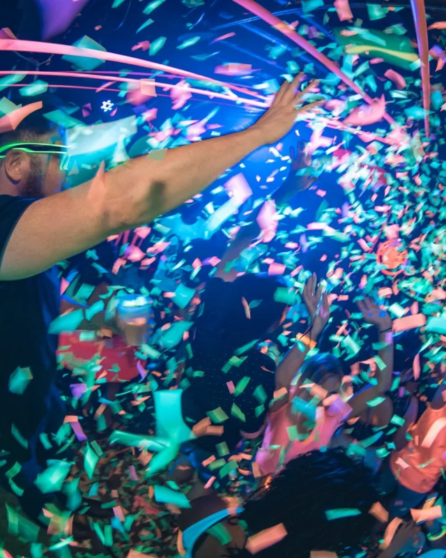 Nonsense GLOW Dance Party. July 2018. We glowed. We got ridiculous. Kimber was the DJ. Photos by Fabeaux/Oh Snap.