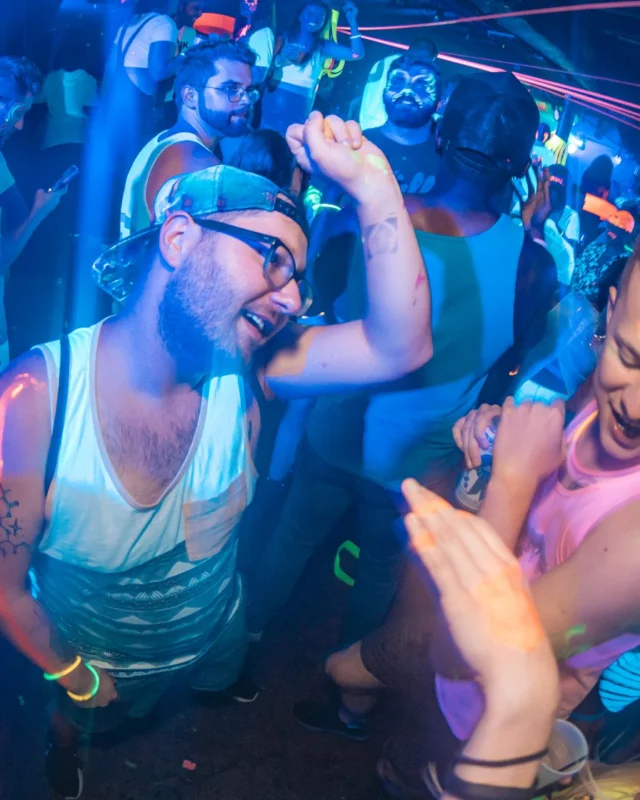 Nonsense GLOW Dance Party. July 2018. We glowed. We got ridiculous. Kimber was the DJ. Photos by Fabeaux/Oh Snap.