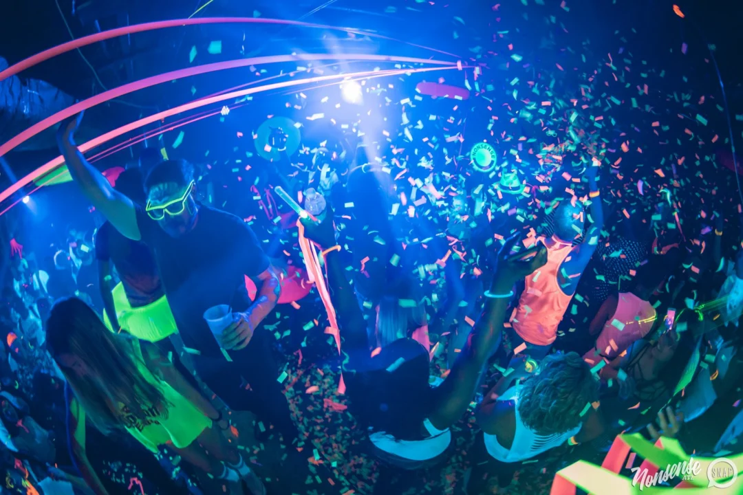 Nonsense GLOW Dance Party. July 2018. We glowed. We got ridiculous. Kimber was the DJ. Photos by Fabeaux/Oh Snap.