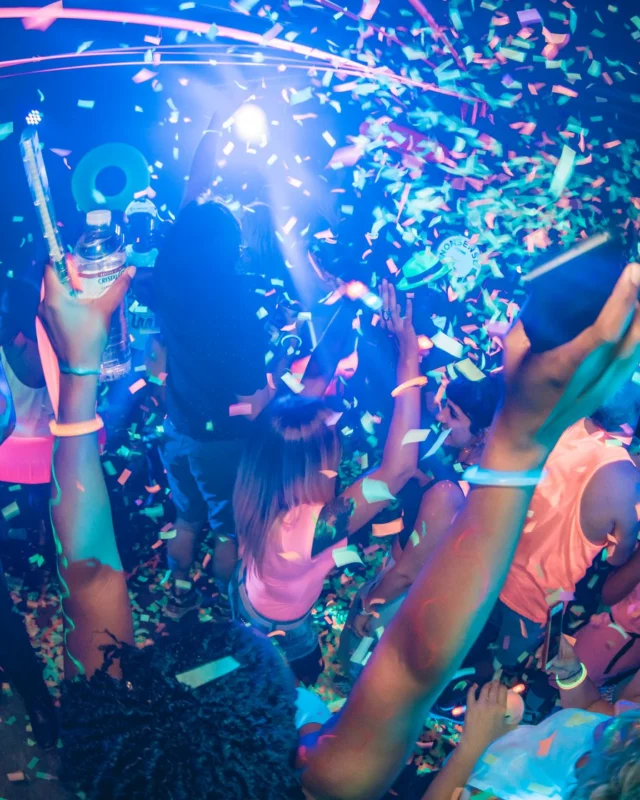 Nonsense GLOW Dance Party. July 2018. We glowed. We got ridiculous. Kimber was the DJ. Photos by Fabeaux/Oh Snap.