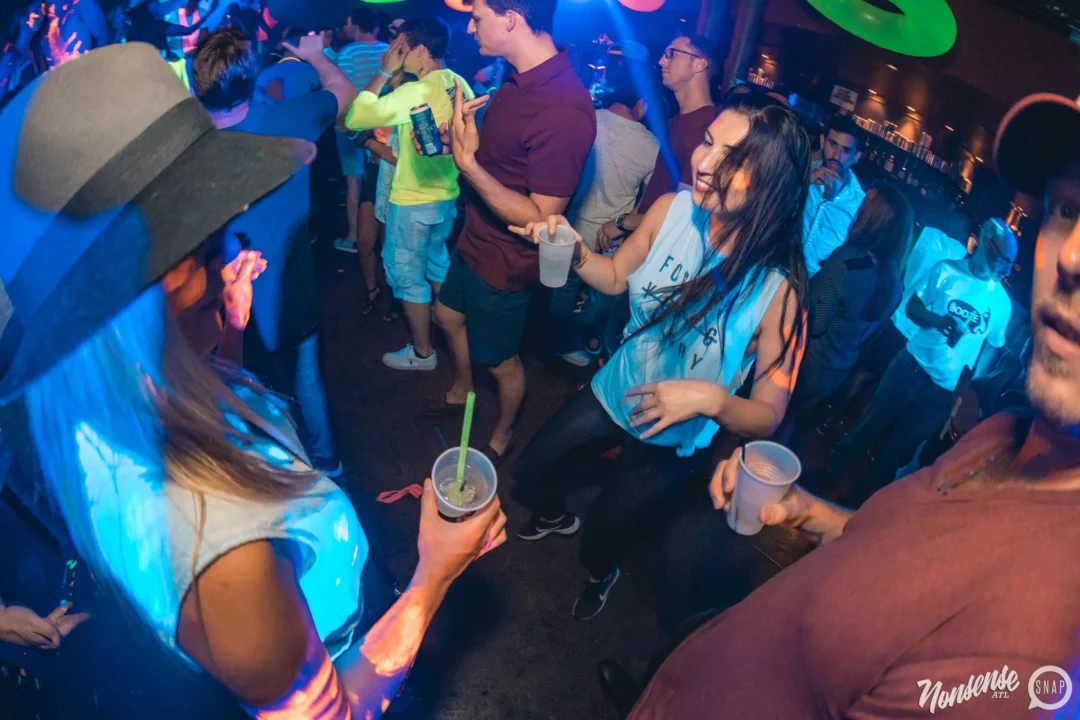 Nonsense GLOW Dance Party. July 2018. We glowed. We got ridiculous. Kimber was the DJ. Photos by Fabeaux/Oh Snap.