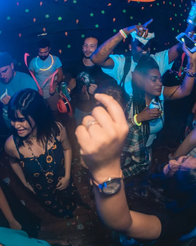Nonsense GLOW Dance Party. July 2018. We glowed. We got ridiculous. Kimber was the DJ. Photos by Fabeaux/Oh Snap.