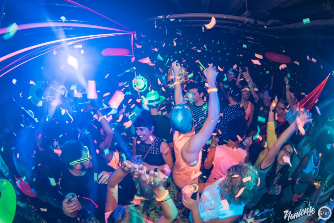 Nonsense GLOW Dance Party. July 2018. We glowed. We got ridiculous. Kimber was the DJ. Photos by Fabeaux/Oh Snap.
