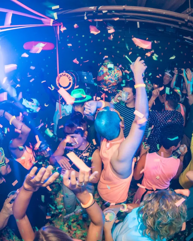 Nonsense GLOW Dance Party. July 2018. We glowed. We got ridiculous. Kimber was the DJ. Photos by Fabeaux/Oh Snap.