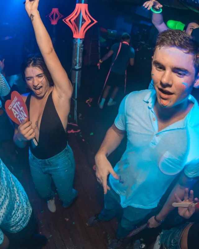 Nonsense GLOW Dance Party. July 2018. We glowed. We got ridiculous. Kimber was the DJ. Photos by Fabeaux/Oh Snap.