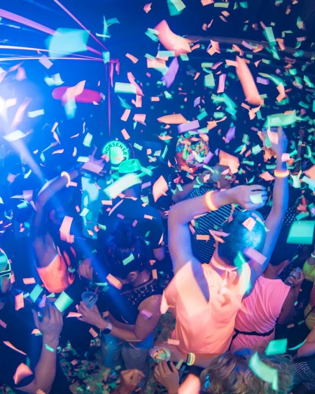 Nonsense GLOW Dance Party. July 2018. We glowed. We got ridiculous. Kimber was the DJ. Photos by Fabeaux/Oh Snap.