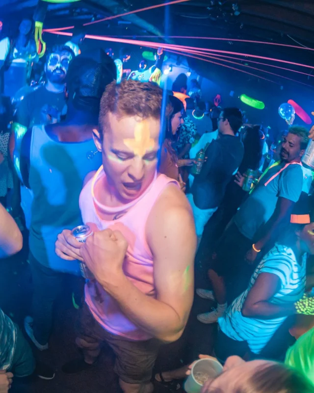 Nonsense GLOW Dance Party. July 2018. We glowed. We got ridiculous. Kimber was the DJ. Photos by Fabeaux/Oh Snap.
