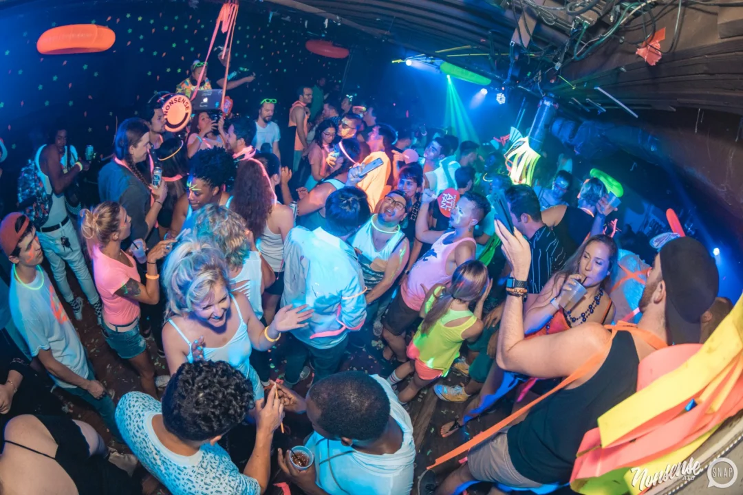 Nonsense GLOW Dance Party. July 2018. We glowed. We got ridiculous. Kimber was the DJ. Photos by Fabeaux/Oh Snap.