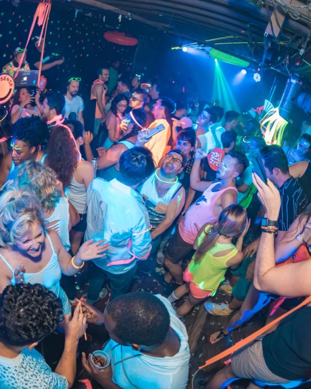 Nonsense GLOW Dance Party. July 2018. We glowed. We got ridiculous. Kimber was the DJ. Photos by Fabeaux/Oh Snap.