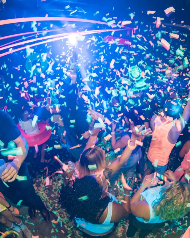 Nonsense GLOW Dance Party. July 2018. We glowed. We got ridiculous. Kimber was the DJ. Photos by Fabeaux/Oh Snap.