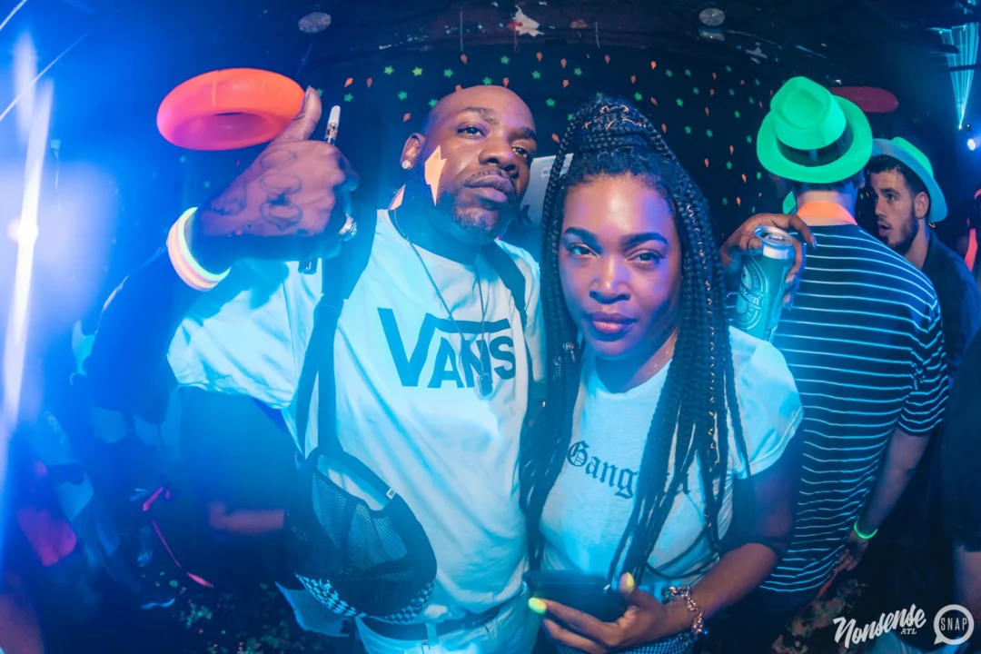 Nonsense GLOW Dance Party. July 2018. We glowed. We got ridiculous. Kimber was the DJ. Photos by Fabeaux/Oh Snap.