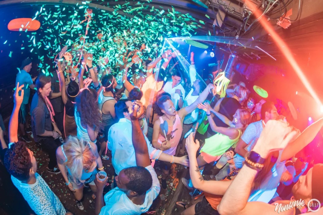 Nonsense GLOW Dance Party. July 2018. We glowed. We got ridiculous. Kimber was the DJ. Photos by Fabeaux/Oh Snap.