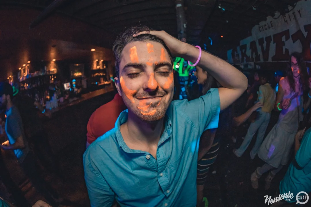 Nonsense GLOW Dance Party. July 2018. We glowed. We got ridiculous. Kimber was the DJ. Photos by Fabeaux/Oh Snap.