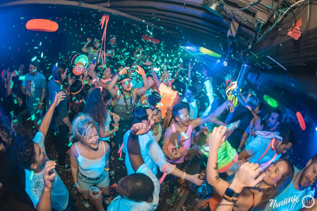 Nonsense GLOW Dance Party. July 2018. We glowed. We got ridiculous. Kimber was the DJ. Photos by Fabeaux/Oh Snap.