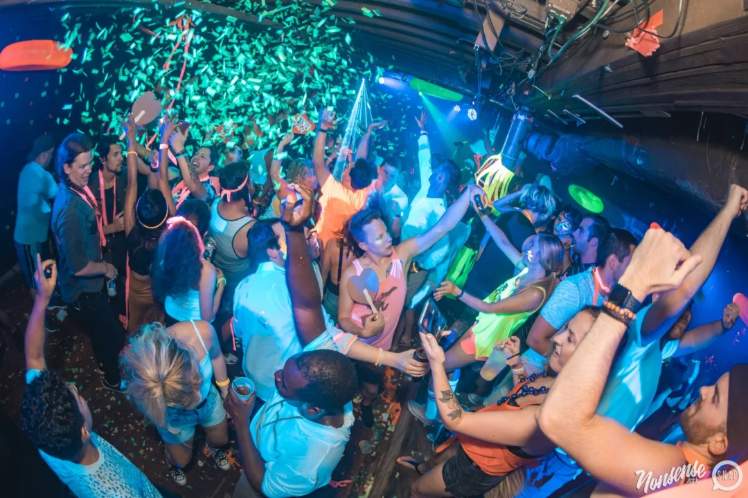 Nonsense GLOW Dance Party. July 2018. We glowed. We got ridiculous. Kimber was the DJ. Photos by Fabeaux/Oh Snap.