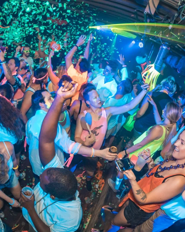 Nonsense GLOW Dance Party. July 2018. We glowed. We got ridiculous. Kimber was the DJ. Photos by Fabeaux/Oh Snap.