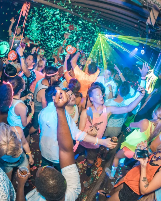Nonsense GLOW Dance Party. July 2018. We glowed. We got ridiculous. Kimber was the DJ. Photos by Fabeaux/Oh Snap.