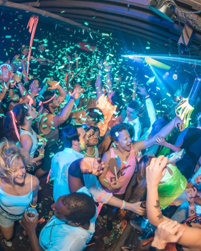 Nonsense GLOW Dance Party. July 2018. We glowed. We got ridiculous. Kimber was the DJ. Photos by Fabeaux/Oh Snap.